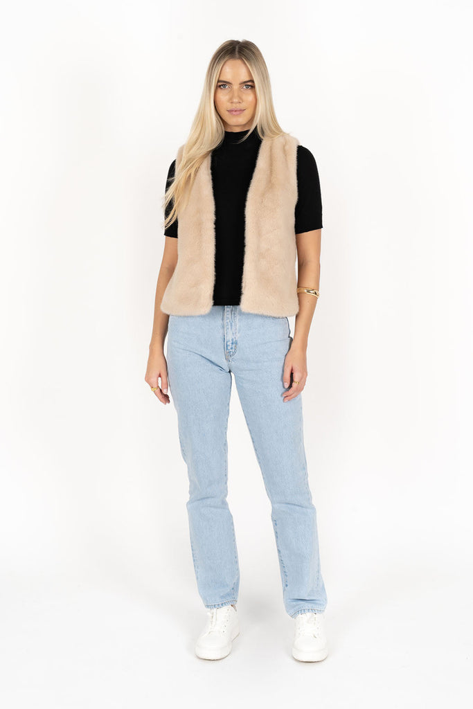 Vienna Latte Faux Fur Vest | Flo & Frankie