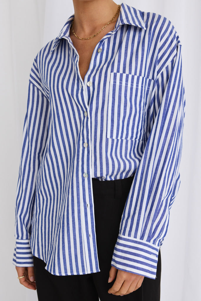 Rosa Stripe Shirt Blue