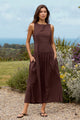 Results Chocolate Structured Sleeveless Maxi Dress