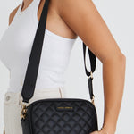 Paris Black Leather Diamond Quilted Bag ACC Bags - All, incl Phone Bags Among the Brave   