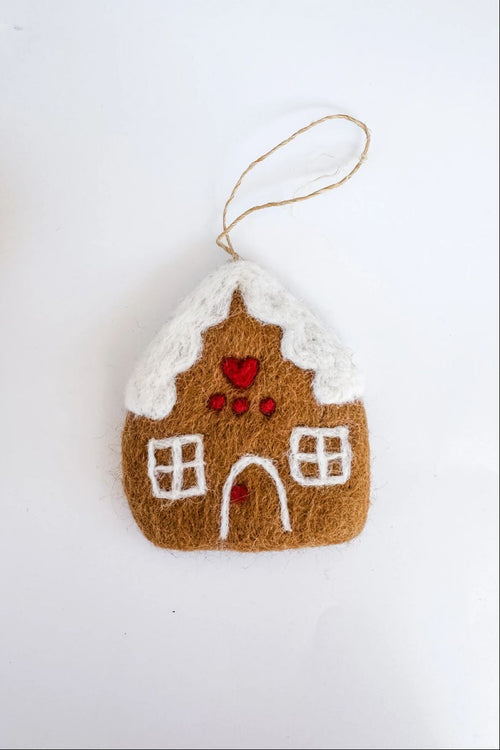 felt gingerbread house