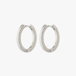 Dominique Flat Snake Silver Hoop Recycled Earrings ACC Jewellery Pilgrim   