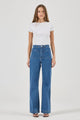 Sailor Ashley Blue Front Pocket Wide Long Denim Jean