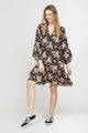 Parker Black Floral LS Dress