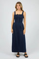 Poppy Indigo Denim Sleeveless Maxi Dress