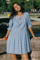 Ryder Baby Blue Mid Sleeve Mini Dress
