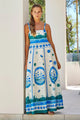 Sardinia Blue Andiano Strappy Maxi Dress