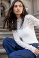 Giving Ivory Lace Long Sleeve Top