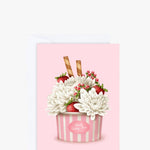 Strawberries + Chrysanthemums Greeting Card