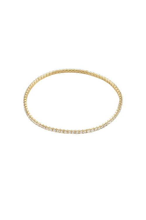 Gold bracelet on a white background
