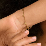 Alaia Heart Charm Gold Recycled Bracelet
