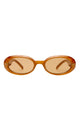 Work It Dark Gold Pearl Round Sunglasses