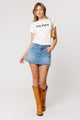 95 Jem Blue Aline Denim Mini Skirt