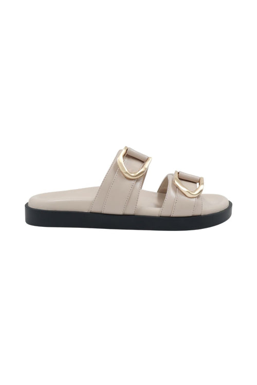 Bone coloured slides with gold detailing