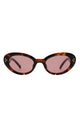 Tootsie Tort Smokey Lens Round Cat Eye Sunglasses