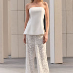 Marseille White Linen Bandeau Top