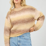 Bree Natural Multi Gradient Wool Blend Knit