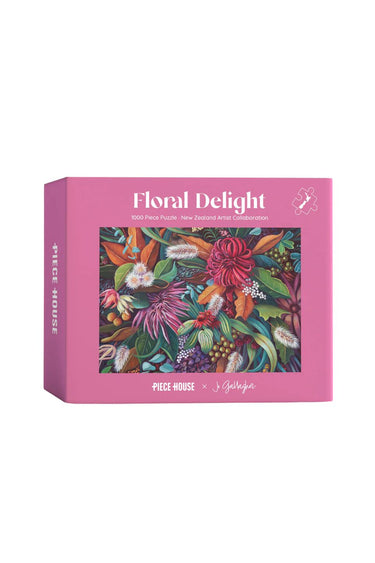 Floral Delight Pink Puzzle 1000pce by Jo Gallagher