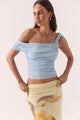 Rua Sky Asymmetric Off Shoulder Top