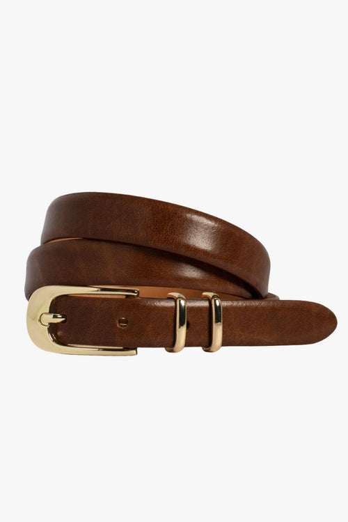 brown leather belt
