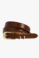 Sophia Tan Leather Gold Buckle Belt