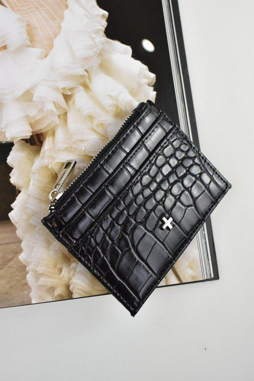 Ivy Black Silver Croc Wallet ACC Bags - Wallets+Straps Cosmetic Laptop Ph cases Peta + Jain   