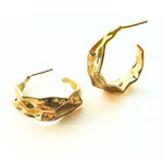 Solta Gold Organic Hoop Earrings