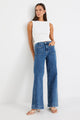 Zoey Mineral Blue High Rise Wide Leg Pocket Jean