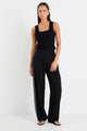 Collective Black Piped Trim Pants