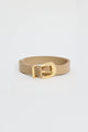Sand Gold Buckle Leather Belt