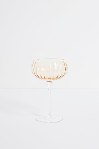 ripple golden cocktail glass