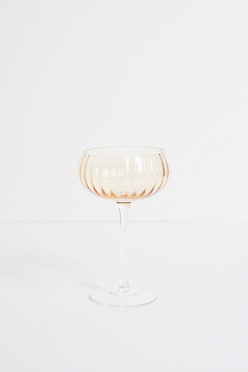 ripple golden cocktail glass