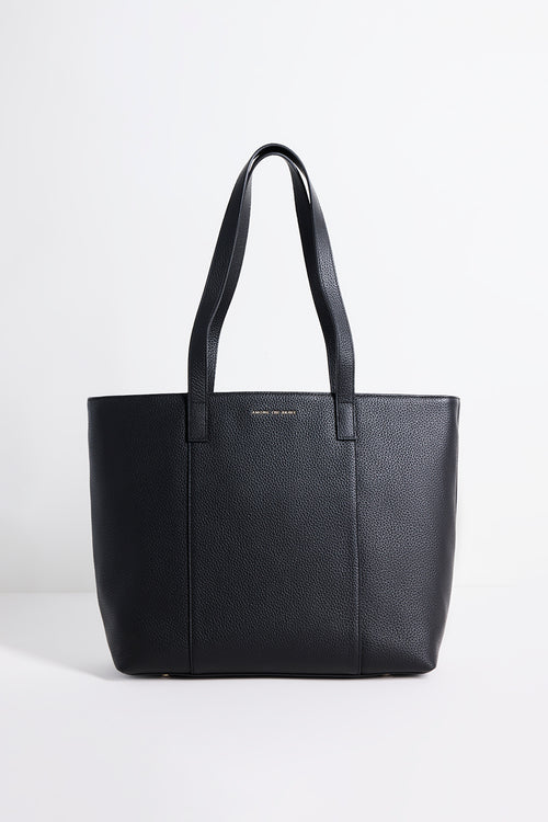 Black Leather Tote Bag