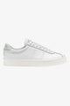 2854 White Ice Blue Trim Comfort Platform Leather Sneaker