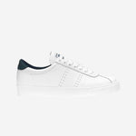 2843 Club S Comfort White with Navy Trim Leather Sneaker ACC Shoes - Sneakers Superga   