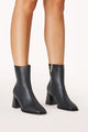 Alania Black Mid Heel Boot