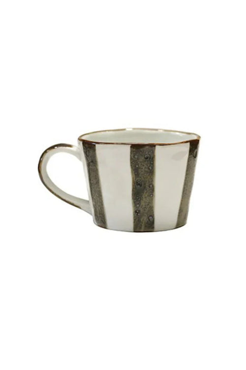 striped ceramic mug