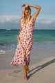 Scarlett Blush Floral Strappy V Neck Maxi Dress