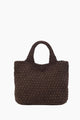 Cherie Chocolate Suede 2 Piece Woven Mini Bag