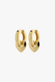 Wave Recycled Chunky Heart Hoops Gold Plated EOL Earrings