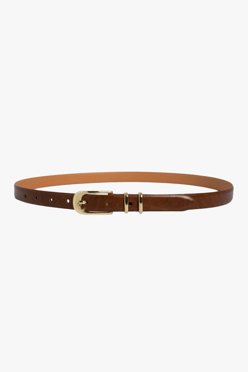 brown leather belt