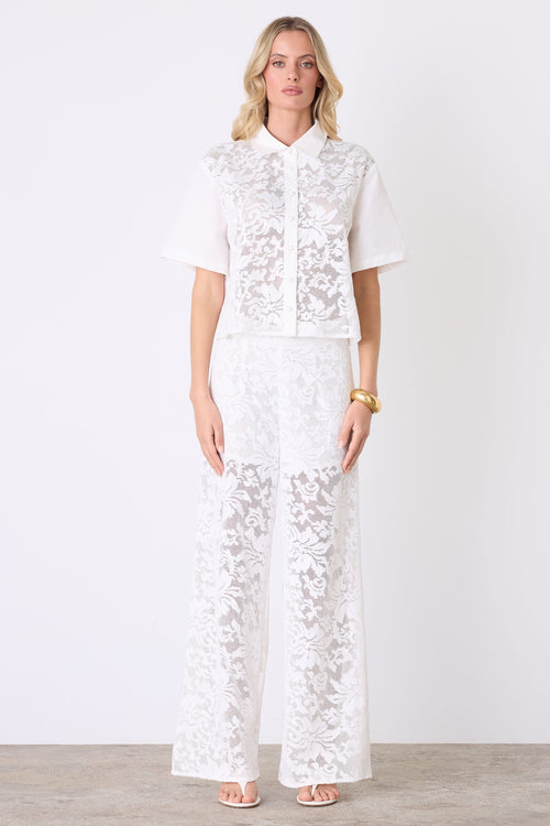 Parasol White Lace Pant
