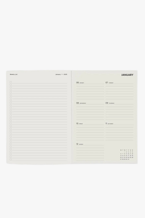  Green Weekly Diary Planner