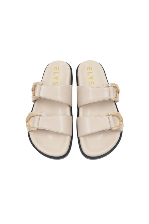 Bone coloured slides with gold detailing
