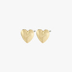 Sophia Recycled Puffy Heart Gold Stud Earrings ACC Jewellery Pilgrim   