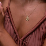 Zen Gold Circle Pendant Necklace