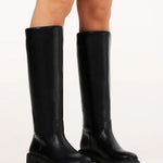 Xenith Black Knee High Flat Boot