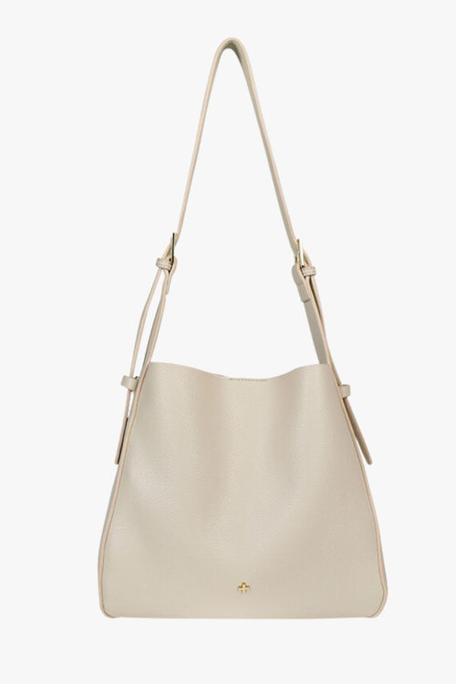 cream handbag