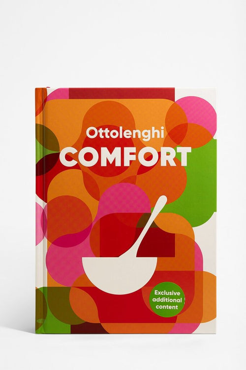 Front cover of cookbook titled 
' Ottolenghi Comfort'