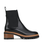 Linear Black Chelsea Elastic Ankle Boot